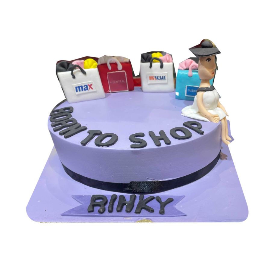 (753) Shopping Bags Theme Cake